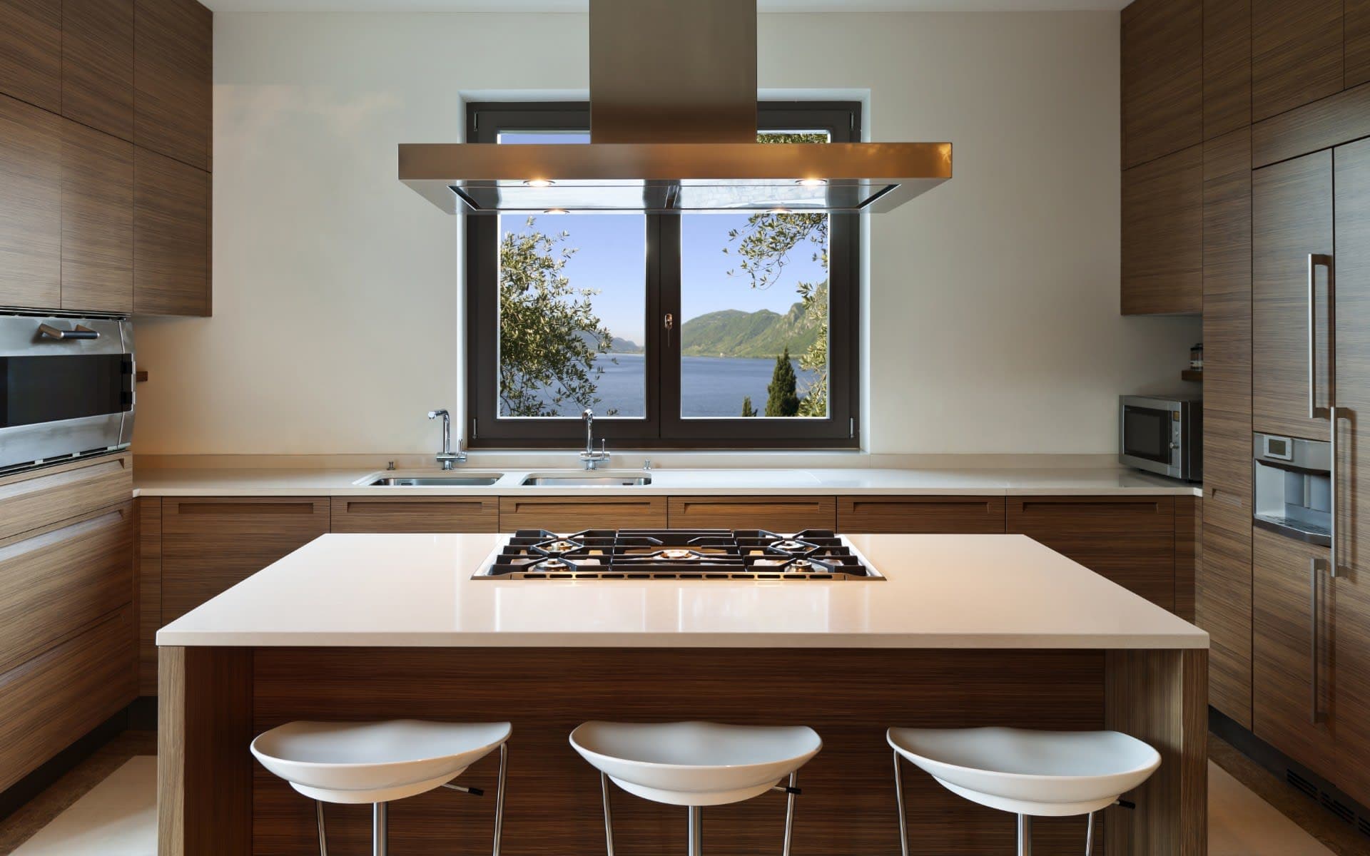 Modern kitchen prepared for a home presentation