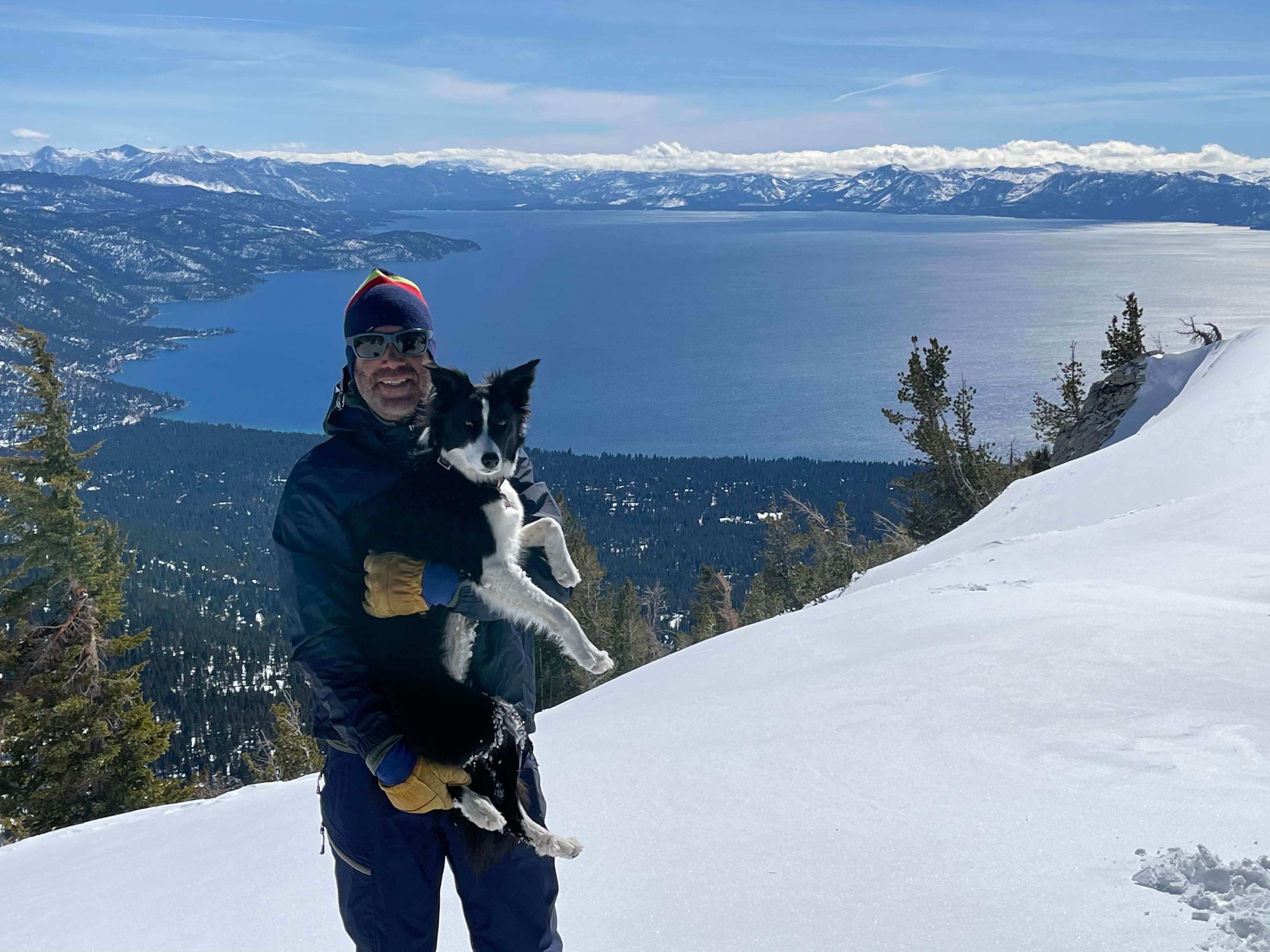 Panoramic nature scene around Lake Tahoe